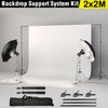 Adjustable Photo Backdrop Support Stand KIT Studio Background White Screen + Bag