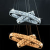 Modern LED Crystal Light Ring Chandelier Pendant Lamp Ceiling Lights Lighting ME