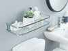Chrome / Glass Over Cistern Bathroom Shelf Toilet Storage Unit