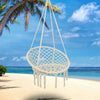 Black/White Hanging Lace Hammock Chair Swing Rope Outdoor Indoor Bar Garden Seat (Beige)