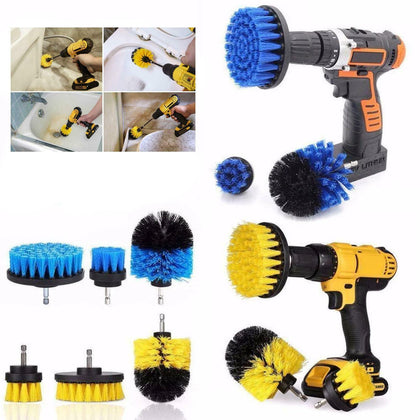 3pcs Cleaning Drill Brush Cleaner Combo Tool Kit Electric Drill Power Scrubber
