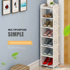 7 Tiers Shoes Storage Cabinet White Door Organiser Shelf Rack Stand Unit New