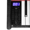 ♬ Mustar Digital Piano 88 Semi Weighted Keys 3 pedals Wooden Stand LCD Black