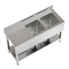 Stainless Steel Commercial Kitchen Sink Catering Sink Single Double Bowl Drainer