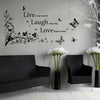 Walplus Wall Sticker Decal Wall Art Butterfly Vine Classic Live Laugh Love