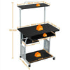 Small Corner Computer Desk w/ Printer Shelf CPU Stand Home Office PC Laptop Desk