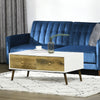 Coffee Table 4 Drawers for Living Room Reception Room Functional Table, Natural