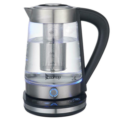 2.5L LED Electric Glass Digital Kettle w/Boil Dry/Temperature Control/Keep Warm