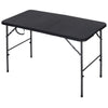 Folding Camping Table Steel Frame BBQ Picnic Table Black - 120L x 60W x 74H cm