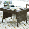 Outdoor Patio Rattan Wicker Coffee Table Poolside Garden Folding Side End Table
