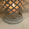 Shabby White Metal Lantern French Chic Country Moroccan Garden Candle Rustic