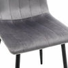 2/4 Velvet Dining Chairs Padded Seat Metal Legs Lounge Kitchen Chair Restaurant