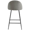 2er Barstool Breakfast stool Metal+Velvet Counter Bar Chair Faux Bar Stool