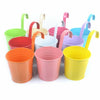 Metal Flower Pot Color Balcony Garden Wall Fence Hanging Plant Planter Tools
