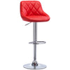 1xBar Stool Bar Chair Adjustable Breakfast Kitchen Stool Leather Swivel Gas Lift