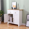 Living Room Storage Cabinet Sideboard Cupboard 2 Door&2 Drawer White/Grey