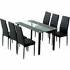 Dining Glass Table and Chairs 4 6 Seater with Room Kitchen Furniture Dining Set