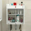 3 Tier Floating Storage Shelf Shower Caddy Rack Organizer Bathroom Cabinet White
