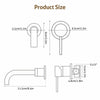Concealed Wall Mount Bathroom Sink Taps Brass Faucet Mono Mixer Wash Basin Black