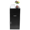 Modern Black Barber Cabinet Salon Station Beauty Spa Storage Cupboard Furniture