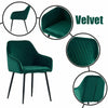 Set of 1/2 Dining Chairs Velvet/PU Upholstered Seat Armchairs w/Backrest Kitchen