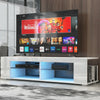 145cm High Gloss TV Stand Unit Cabinet LED Entertainment Media Storage Sideboard