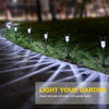 10 x Solar Powered Stainless Steel Led Post Stake Lights Garden Patio Outdoor UK