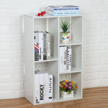 Shelving Book Shelf Unit 5 Cube Storage Bookcase Display Cabinet Wood Furniture