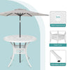 5pcs Coffee Table & Chairs Outdoor Garden Furniture Set w/ Φ50mm Umbrella Hole