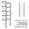 2Pcs 5.5Tiers Industrial Floating Iron Pipe Shelf Retro DIY Wall Mounted Bracket