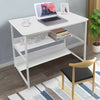 Computer Desk With 2 Shelf Laptop Table Bookshelf Study Workstation Home Office