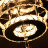 Luxury 36W LED Crystal Ceiling Light Flush Mount Crystal Chandelier Warm White