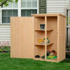 Outdoor Tool Shed Latch Lock Garden Equipment Storehouse Storage Unit w/ Shelves
