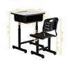 Adjustable Kids Study Students Children Desk and Chairs Table Set Black