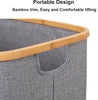 Laundry Basket Bin Bag Oxford Fabric Hamper 2 Compartment Double Sided Lid