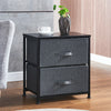 Fabric Chest of Drawers Bedside Cabinet Table Storage Unit Dark Grey Bedroom BN