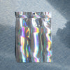 100X Holographic Foil Heat Seal Zip Lock Pouch Bag Rainbow Laser Bags NEW