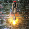Industrial Rope Wall Pipe Lamp Retro Light Steampunk Vintage Wall Sconce Light