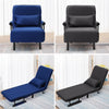 Occasional Sofa Bed Folding Futon Chair with Pillow Wheels Single Sleeper Guest