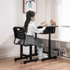 Adjustable Kids Study Students Children Desk and Chairs Table Set Black