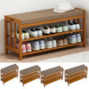 Shoe Rack Storage Hallway Shoe Bench with Seat Cushion Seater 3 Tier Shelves NEW