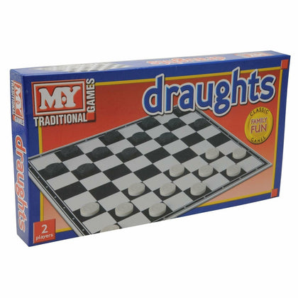 Classic Draughts Checkers Board Game Family Kids Traditional Folding Board Game