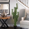 5FT/150cm Tall Artificial Cactus with Pot Realistic Tropical Plant Premium Green