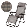 Grey 2 Sets Zero Gravity Folding Lounge Beach Chairs Tray Outdoor Recliner
