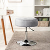Height Adjustable Dressing Table Stool Velvet Padded Pouffe Swivel Side Chair