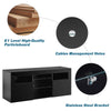 Modern TV Unit Cabinet TV Stand High Gloss 2 Doors Living Room Furniture 120cm