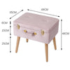 Velvet Footstool Make Up Case Storage Nail Jewelry Cosmetic Vanity Beauty Box UK