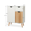 Wooden Sideboard Cabinet Buffet w/2 Doors and 1 Drawer Storage Cupboard Unit