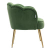 Petaled Back Armchair Scallop Shell Chair Lotus Seat Wing Back Tub Sofa Velvet