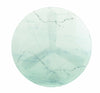 GiftDecor Marble Effect Glass Top 40cm Round Side Table with Wooden Legs
